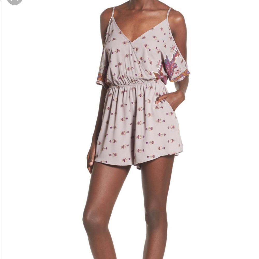 Romper with Cold Shoulder